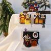 Christmas Village Houses Christmas Collectible Buildings with LED Light Christmas Decors Gingerbreads House Figurine