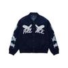 Palace Double Dragon Tour Jacket With Eagle Pattern And Embroidered Logos Unisex Outerwear Navy P23JK176