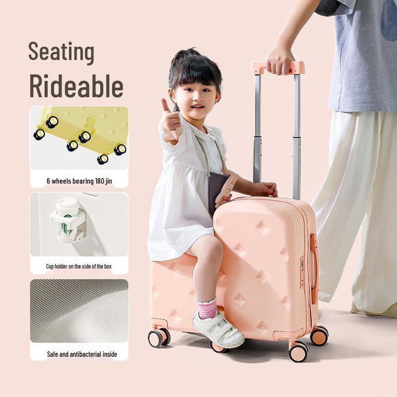 Children`s 20-inch Ride-On Trolley Suitcase with