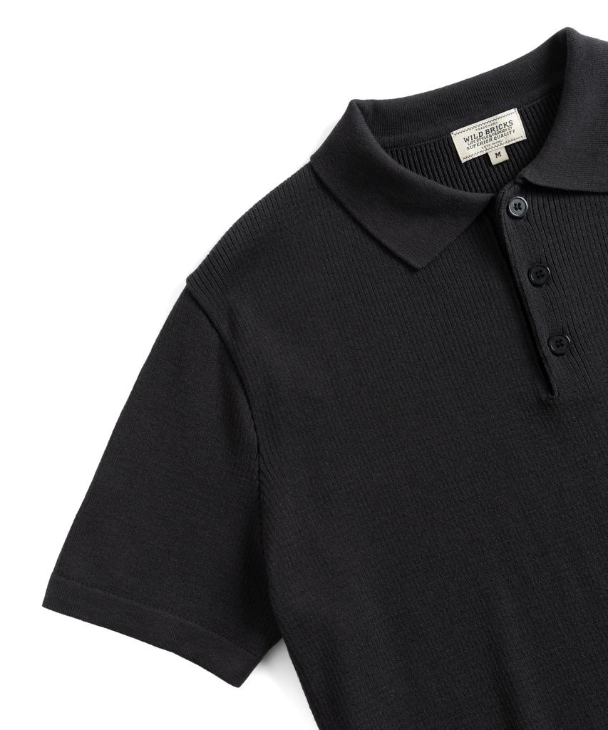 Waildeubeuligseu W23 Knitted Polo Shirt (Ash Black)
