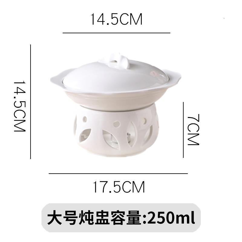 White Ceramic Bowl Candle Heating Tableware Soup Bowls Fruit Salad Bowl Noodle Bowls Dinner Plate Dessert Plate Dish Soup Pot
