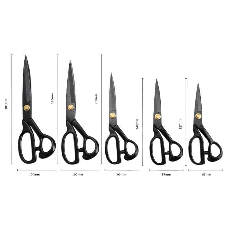 Experience the Best-Selling Heavy-Duty Tailor Scissors: Large, Thickened Black Carbon Steel Sewing Shears.