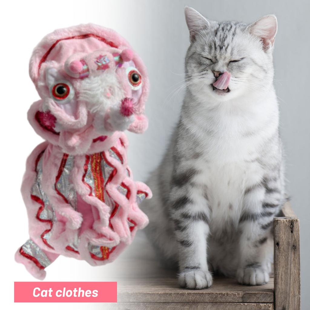 Clothes, Winter Warm Cotton Coat For Teddy, Bichon , Pomeranian, And Other Small To Medium-sized Dogs And Cats, New Year Festive Dragon Robe Design.