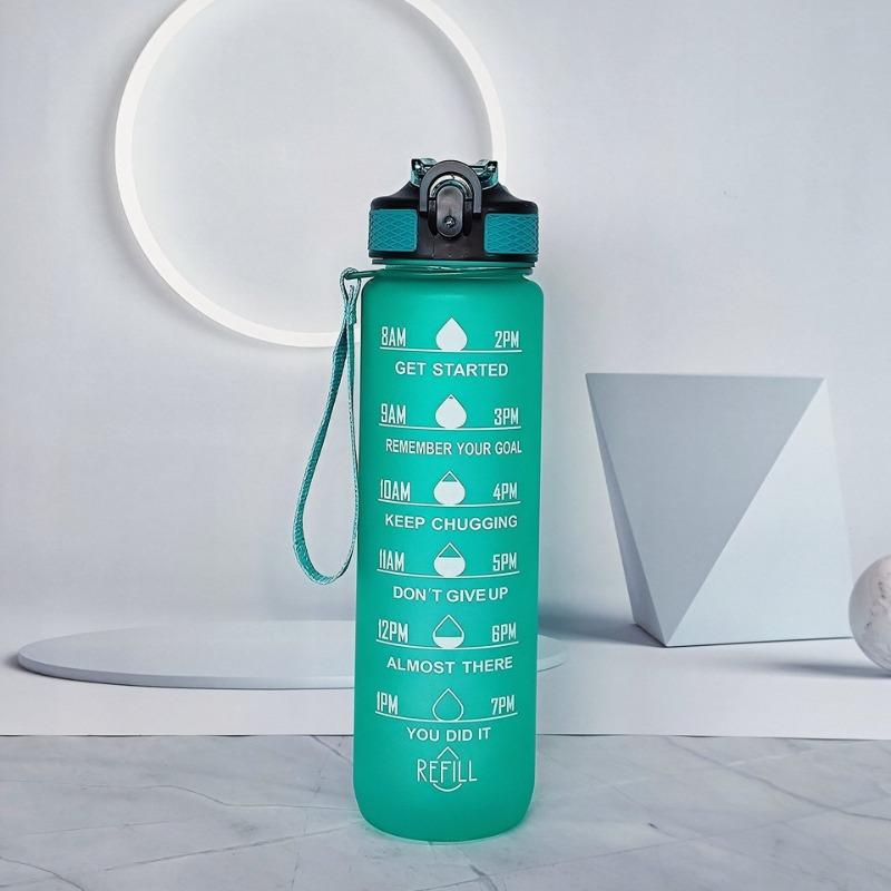 1L Sports Water Bottle Gym Travel Drinking Leakproof Bottle With Straw BPA-Free