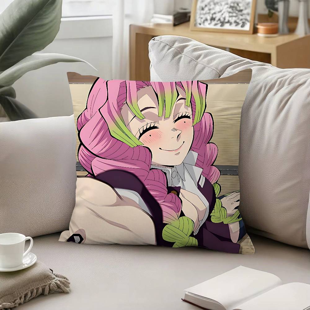 Niedlicher K-Kanroji Mitsuri Kissenbezug Kissenbezug Weich Niedlich Wurfkissenbezug Für Auto Sofa Kissenbezug Polyester Mit Reißverschluss