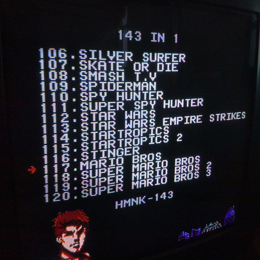 72 in 1 game cartridge sanymo