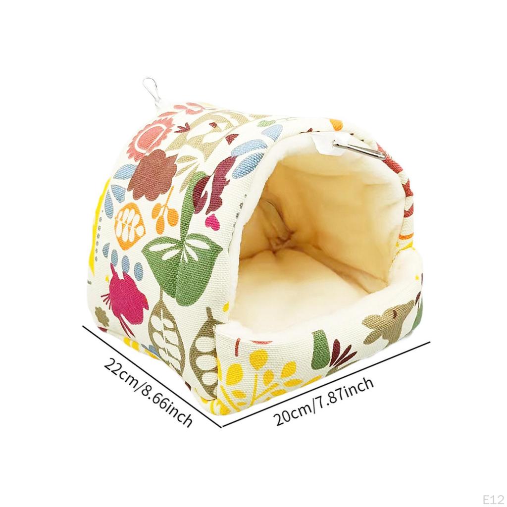 Guinea Pig Bed House Hideout Winter Warm Hamster Cave for Chinchilla