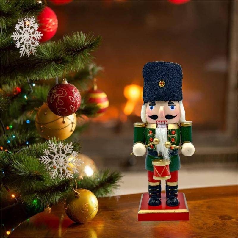 1PC 23cm Wood Christmas Nutcrackers Ornament Decorations Gift Walnuts King Soldiers Puppet Doll Decorations