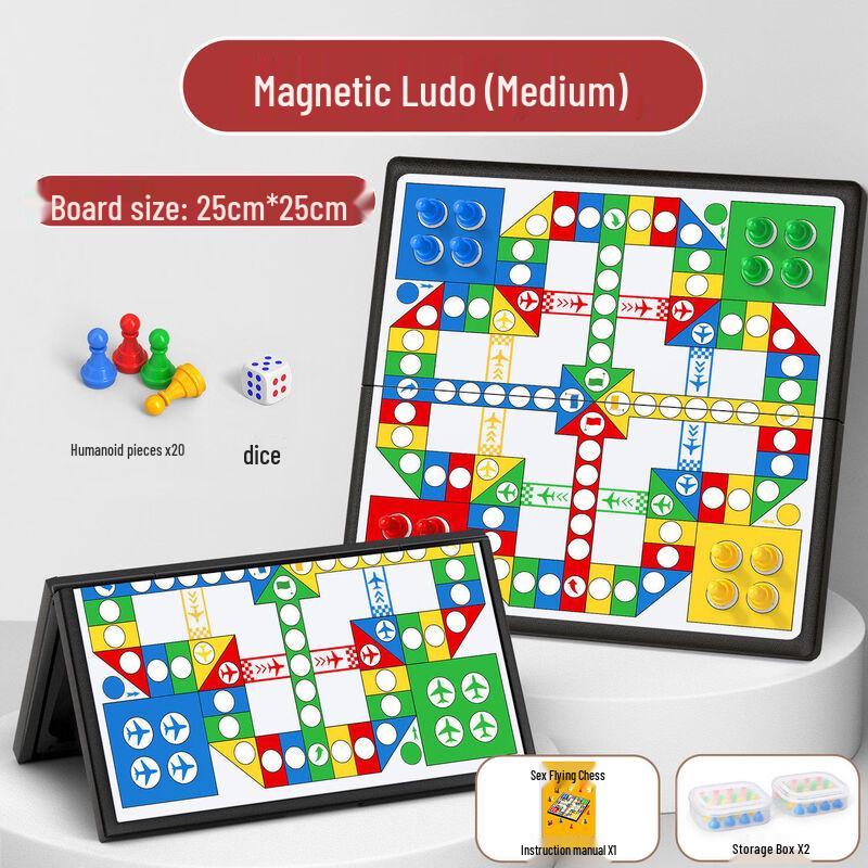 Portable Magnetic Ludo Chessboard Game Set