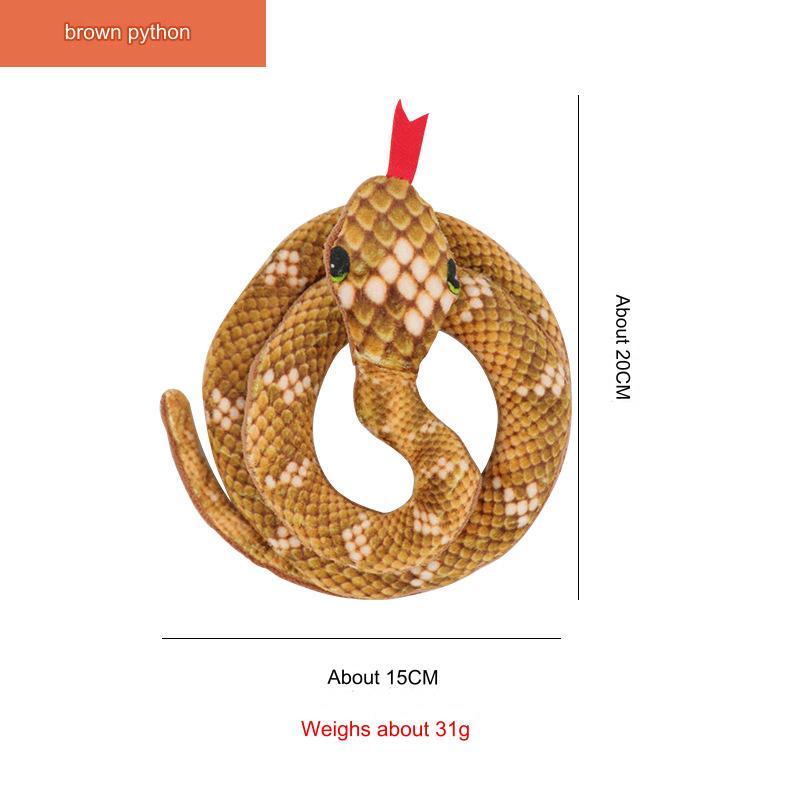 New Plush Cat Toy Realistic Snake Design With Interactive Sound Perfect For Pets To Chew And Play 33g