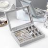 1PC Jewelry Classification Storage Box - Transparent Visible Holder for Earrings Rings Necklaces Display