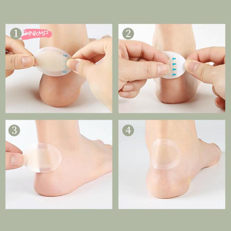 5Pcs Gel Heel Protector Foot Patches Adhesive Hydrocolloid Blister Pads Heel Liner Pain Relief Shoes Stickers for Foot Care