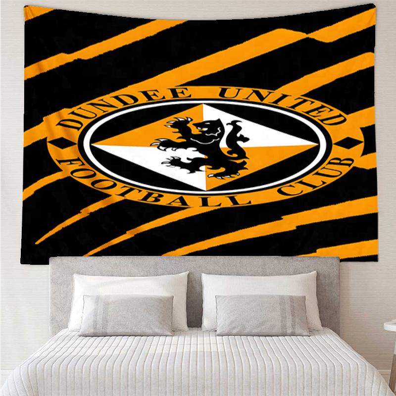 1PC Dundee United Crest Printed Tapestry Room Decoration Wall Hanging for Living Room Bedroom, dormitory, Birthday and Christmas gifts