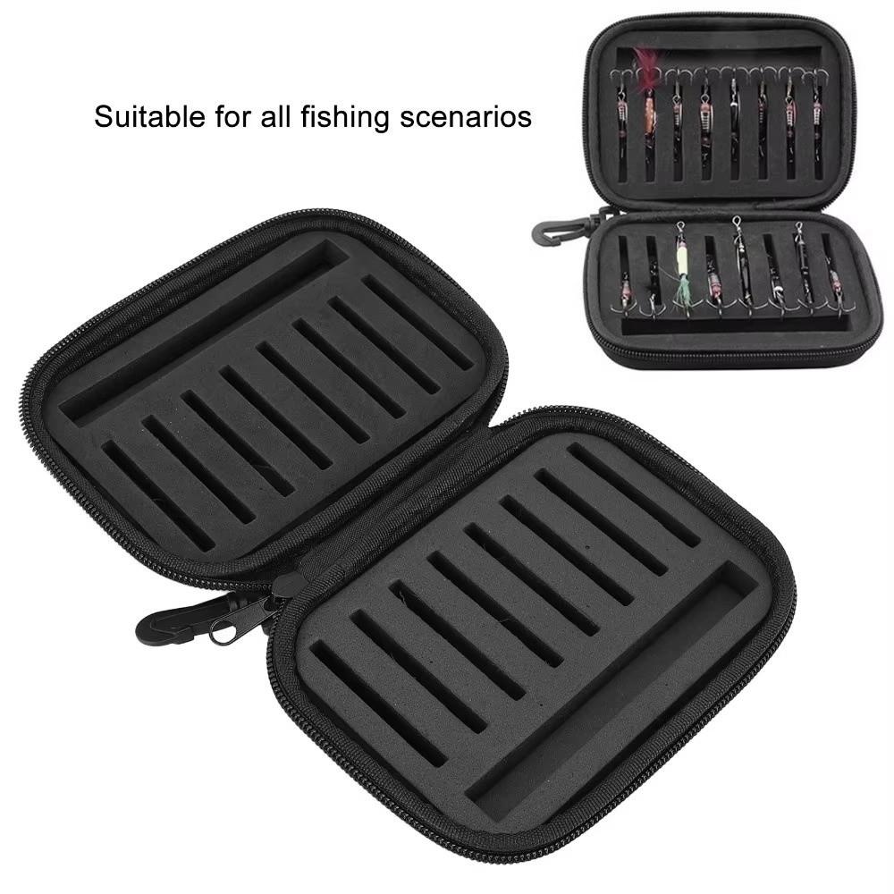 Hard Shell Fishing Lure Box EVA Spoon Lure Case Carry Bag Fishing Tackle Bag Perch Fishing
