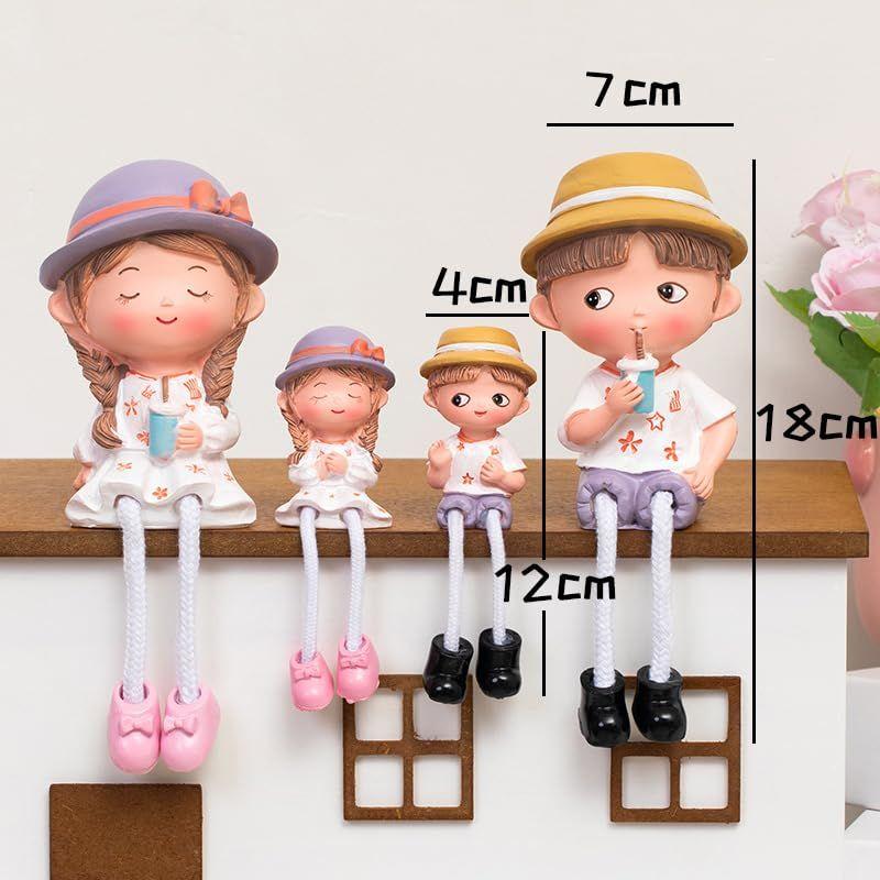 1 Set Hanging Legs Romantic Couple Showpiece | Cute Boy &Girl Gift for Him/Her, Mother's Day, Home Décor, Living Room