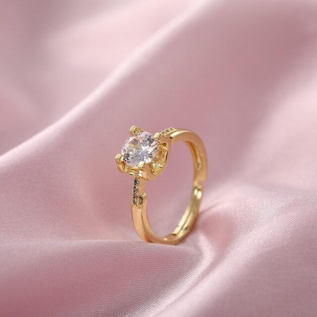 Ins Tide Adjustable Stainless Steel Rings For Women Simple Temperament Engagement Wedding Rings Fashion Jewelry Wholesale 2022