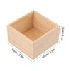 1pc Unfinished Small Wooden Box Square Wooden Box Craft Storage Organizer Box for Art Collectibles, Home Decor, Desktop Drawer