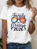 Unisex Crew‑Neck Short‑Sleeve T‑Shirt Retro‑Style Family‑Cruise Vacation‑Theme Graphic Print Casual‑Outing Holiday‑Family‑Gift Casual Graphic Tee