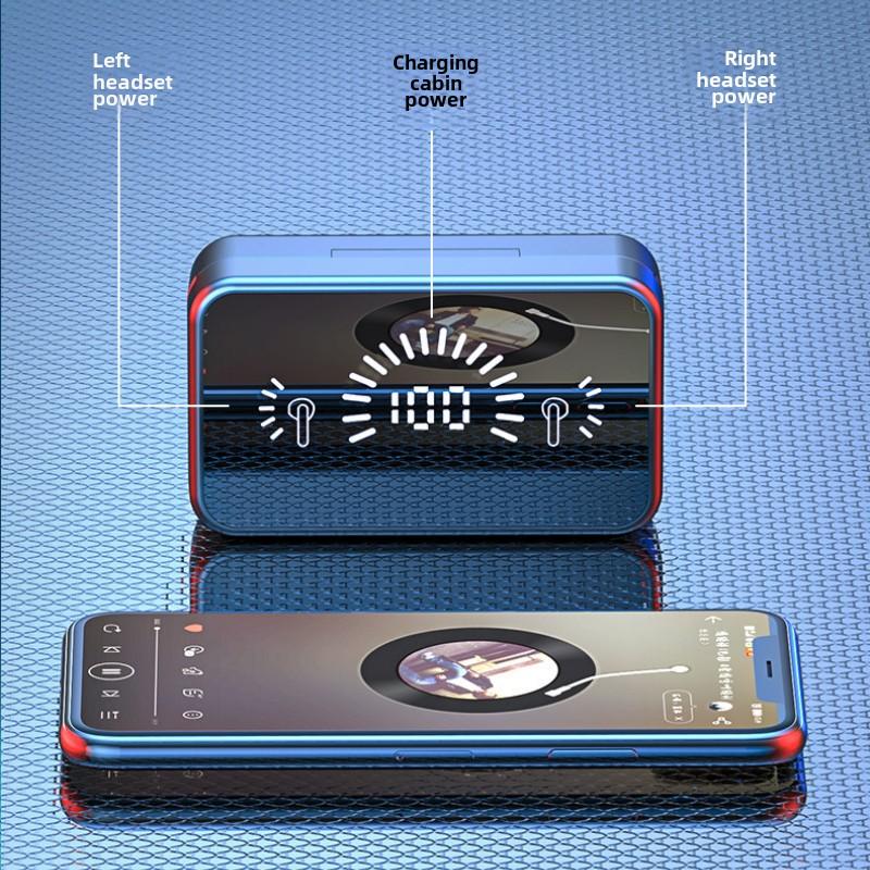 Mirror Wireless Bluetooth Headset 5.1 Mini Binaural Invisible In-ear Ultra Long Standby