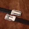 High-End Crocodile Pattern Stainless Steel Automatic Buckle Belt Men'S Genuine Leather First Layer Cowhide Simple Casual Pants Belt Men'S