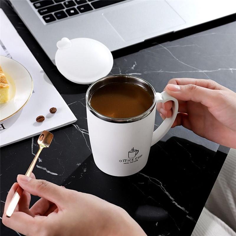 350ML Termosmugg i rostfritt stål Te Kaffe Termokopp Isolerad Resemugg