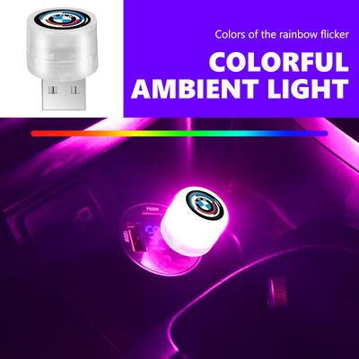 DUHQ3 Car Logo USB LED Atmosphere Lamps Lighting Portable Lights For BMW E36 E39 E87 E60 E46 E53 E90 F10 F20 F25 F30 X3 X5
