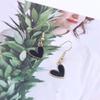 Chic Heart-Shaped Drip Oil Earrings - Versatile Alloy Personality Accessory