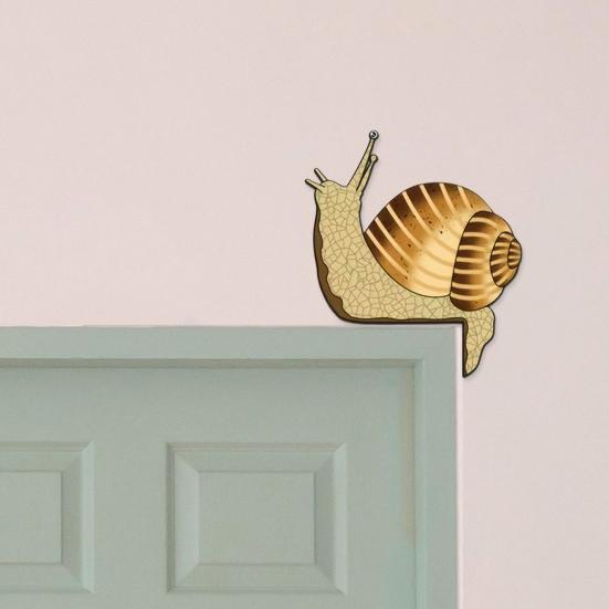 1 Pair Wooden Snail Door Topper Vintage Snail Shape Door Corner
