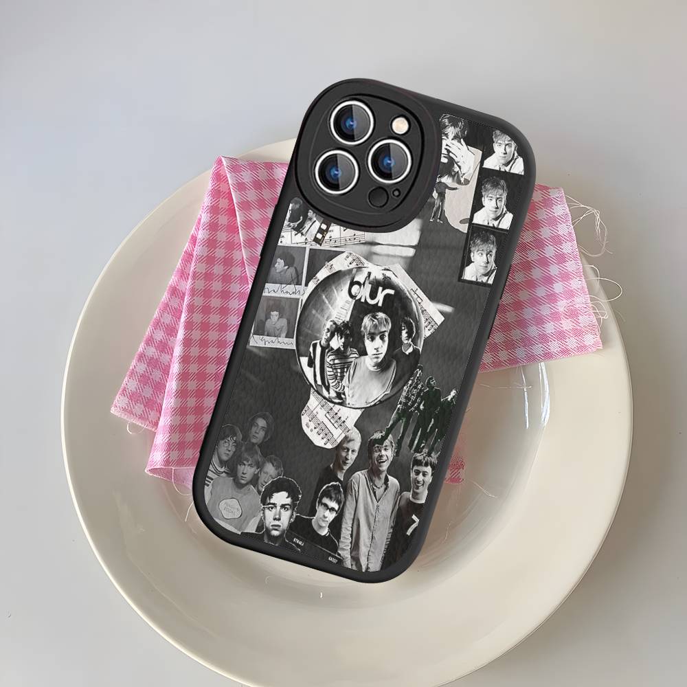 Rock Band B-Blur For IPhone 16 15 14 13 12 11 Pro Max Plus Shockproof Leather Soft Phone Cover