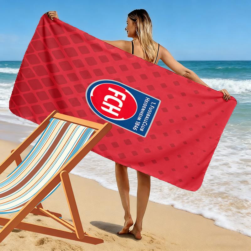 FC Heidenheim Print Beach Towel, Large Soft Quick Dry Towel for Beach Camping Swimming