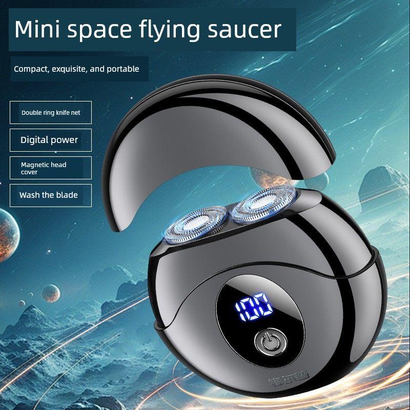 Small Electric Shaver, Birthday Gift for Boys, Round Rechargeable Razor