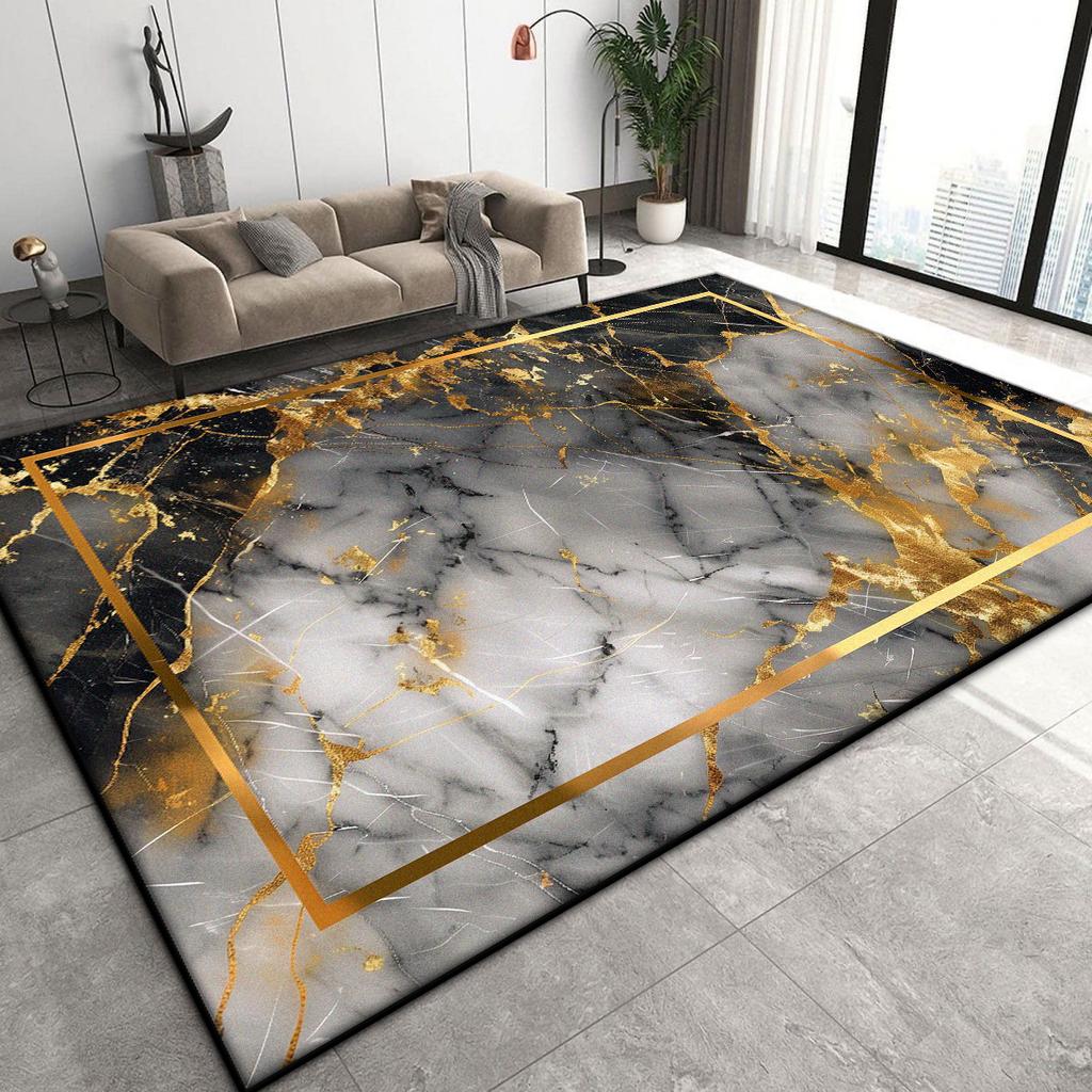 Luxury Marble Decoration Home Mat Living Room Floor Large Area Non-slip Carpets 200x300 Bedroom Bedside Easy Cleaning Plush Rugs