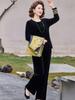 Elegant Chinese Style Suit: Sophisticated Spring-Autumn Vest & Top for Middle-Aged Women