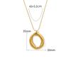 Stainless Steel Irregular Pendant Necklace for Women Snake Bone Chains Trendy 18K Gold Plated Jewelry Gifts