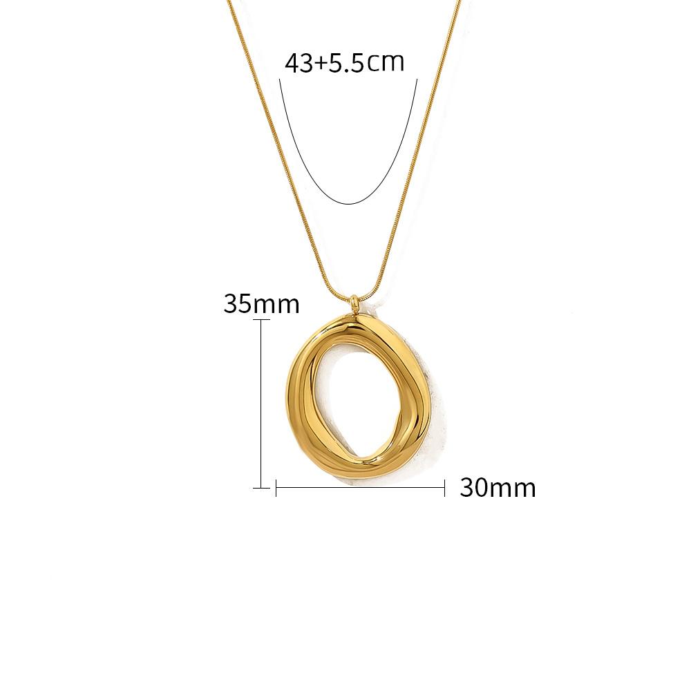 Stainless Steel Irregular Pendant Necklace for Women Snake Bone Chains Trendy 18K Gold Plated Jewelry Gifts