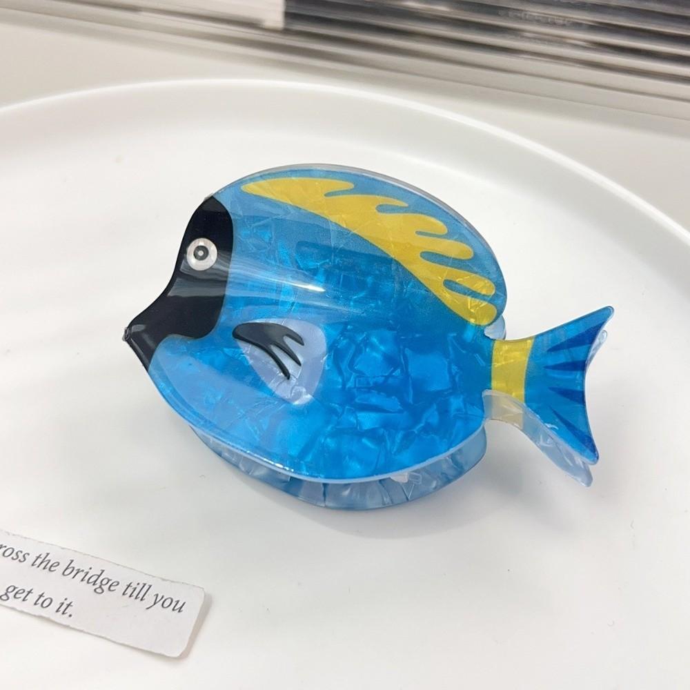 Cartoon Fish Hair Claw Ocean Series Acrylic Hair Claw Creative Large Shark Clip  Travel