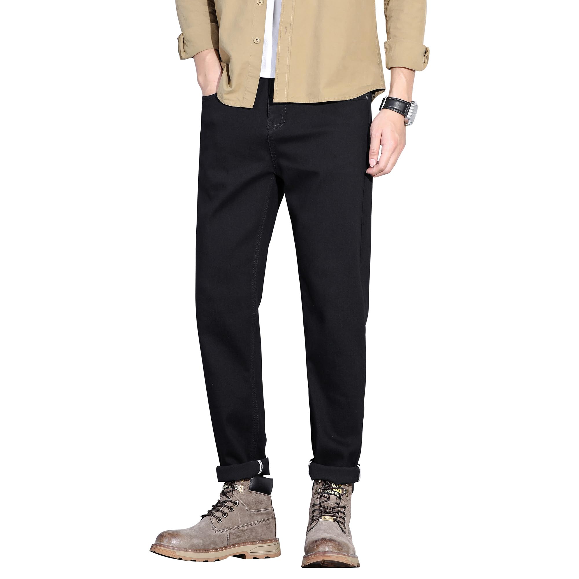 

Easykode Stretch Skinny Slim Tapered Basic Denim Vintage Distressed American All Everyday Size L Men s Jeans, Pants, Fit, Jeans, Pants, Wash, Men s