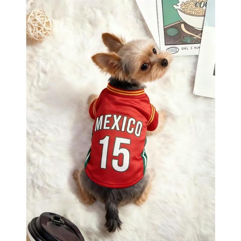 Pet Clothes World Cup Short-sleeved Football Cup Dog Small, Medium and Large Dog Cat Clothes Spring and Summer