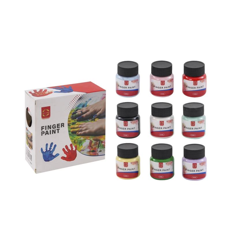 Children s Finger Painting Watercolor Paints Set 9 Colors*50ML Washable Toddler Baby Diy Graffiti Painting Watercolor Paints Set
