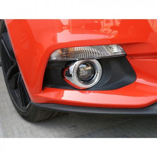 2X Chrome Front Fog Light Lamp Decor Cover Trim Frame for Ford Mustang 2015-2018