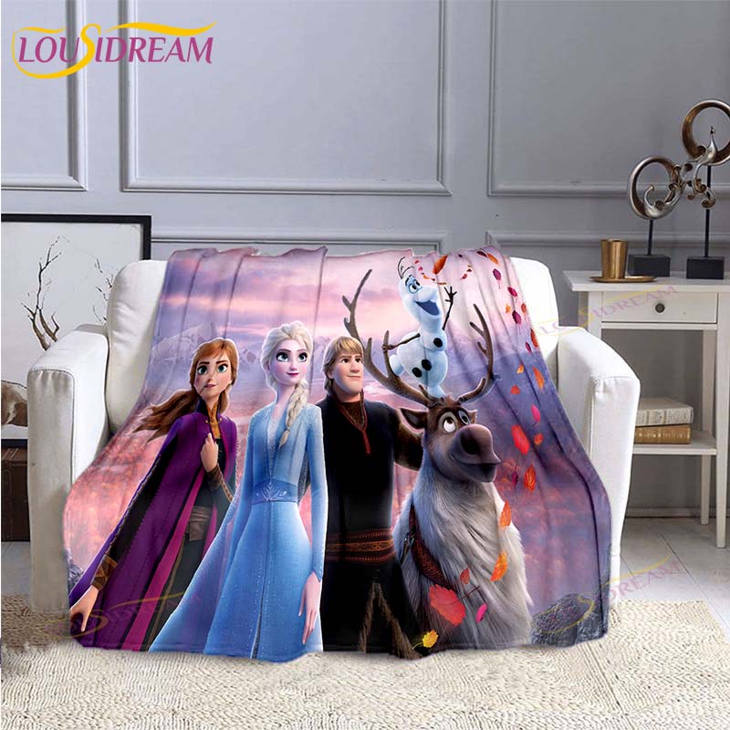 Gefrorene Mode-Decke Anime Flanell Bett-Überwurf Weiche 3D-bedruckte Cartoon-Decke Sofa Reise Camping Kinderdecke