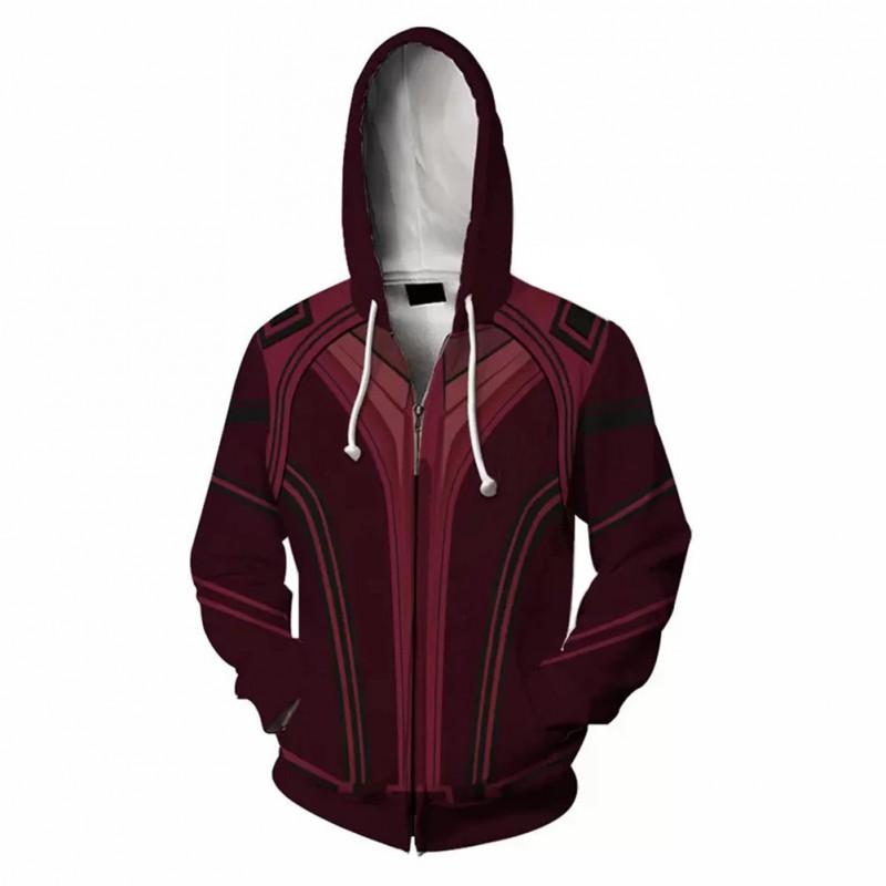 Avengers Star-Lord Hoodie 3D Print Zip-Up Sweatshirt Teen Boys Cosplay Casual Wear