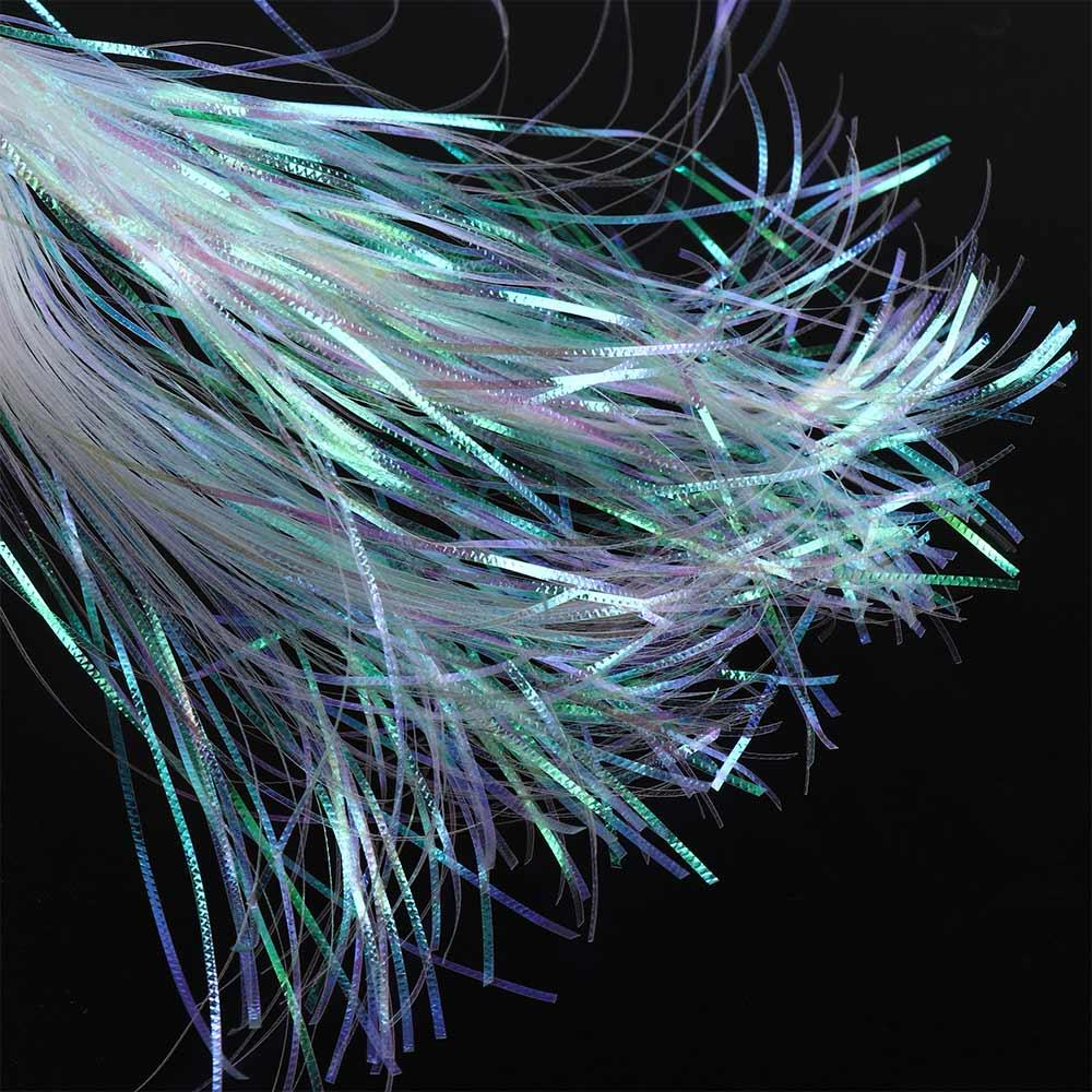 Fish Scale Corrugated Flash Strands Simulates Gliss Glow Strands Tying Flash Tinsel  Saltwater