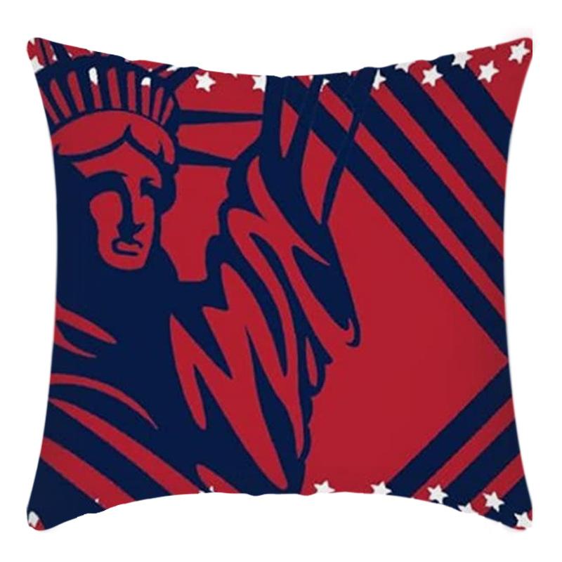 Independence Day Pillow Case Flag Print Home Living Room Bedside Decoration Pillow Cushion Pillow Case