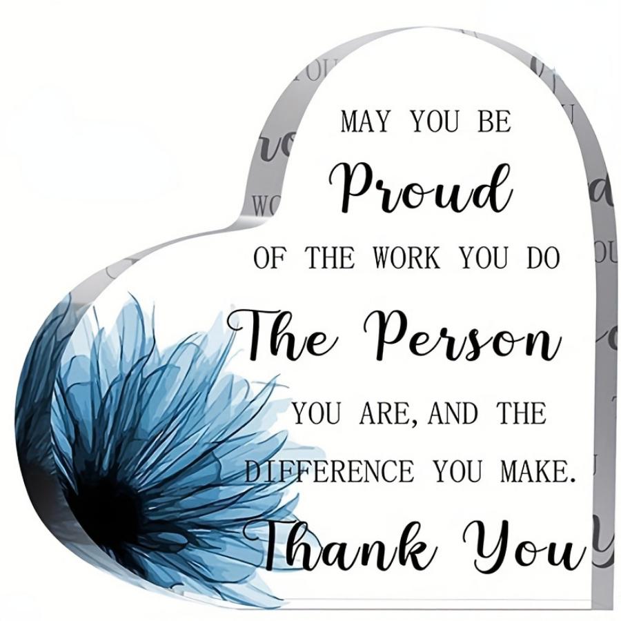 

2D Flat Acrylic Charming Blue Floral Heart-Shaped Decoration , Use No Batteries/Electricity Needed, Unique Indoor/Outdoor Decoration , Multipurpo 10*10