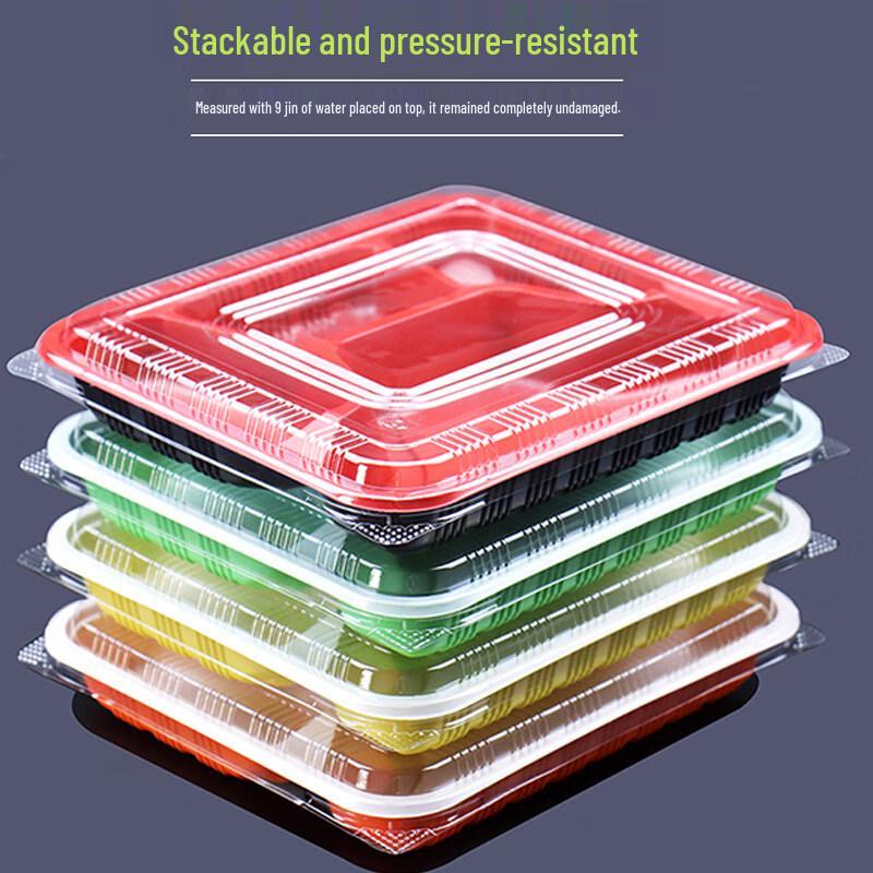 ZISIZ Disposable 3-Compartment Meal Box