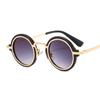 2026 Classic Fashion Hip Hop Sunglasses Custom logo Street Beat Metal Punk Steam Round Womens Sunglasses