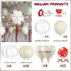 Sand white bobo balloon set with red ribbon bow decoration for birthday, wedding, shower, proposal, anniversary decoration