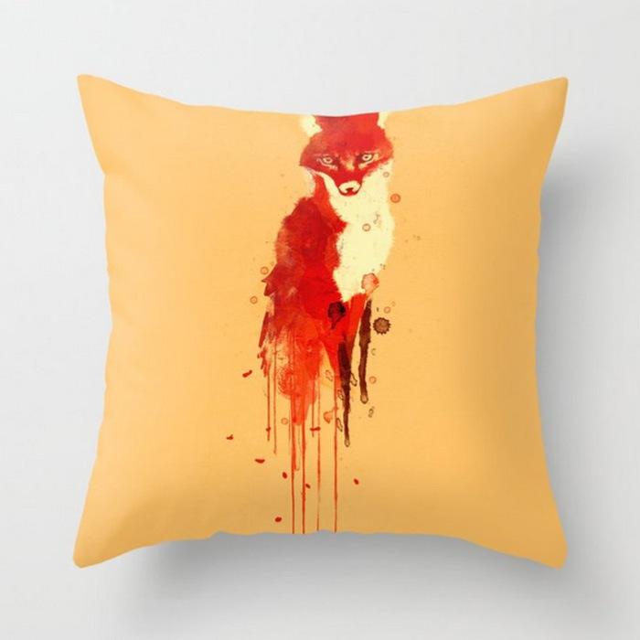 45x45cm Geometric Yellow Giraffe Animal Design Throw Pillow Cover Sofa Office Seat Car Lumbar Cushion Cushion Cover Home Decor