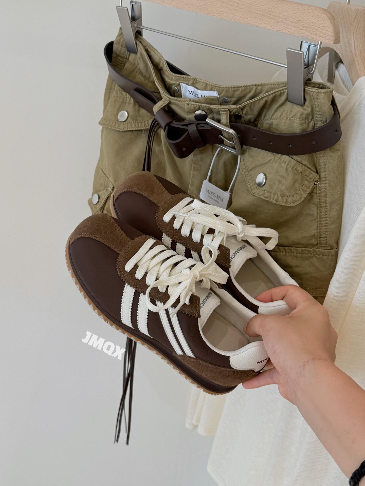 

Inner height increase Korean Forrest Gump shoes 2025 summer new thick-soled color matching waffles mesh height increase casual sports shoes 39 темно-коричневого